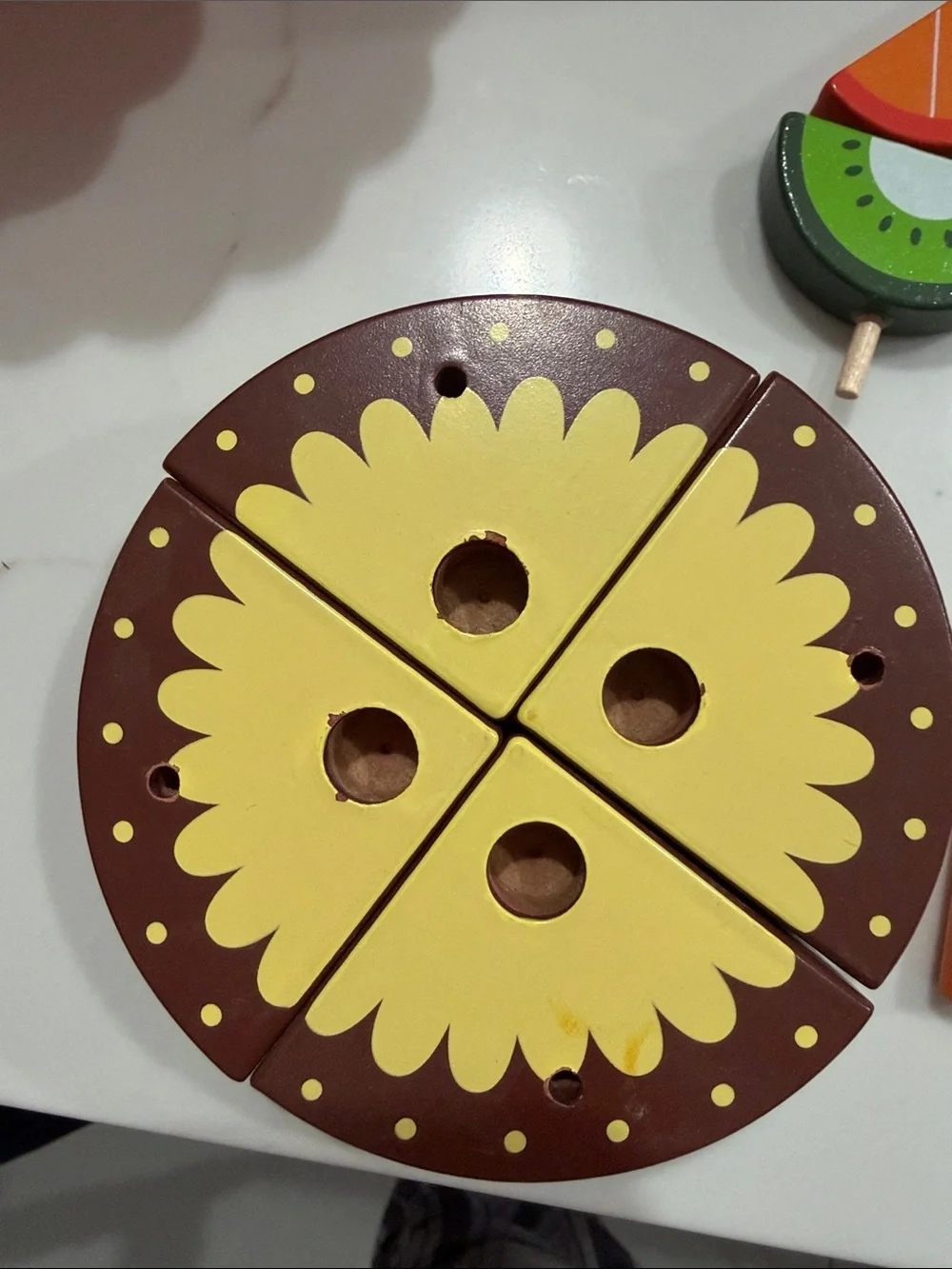 Toy wooden birthday cake - pretend play
